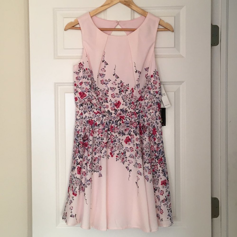 Pink floral dress